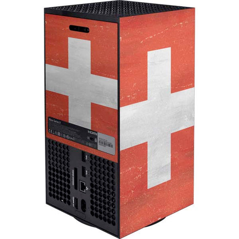 Switzerland Flag Distressed Xbox Series X Bundle Skin